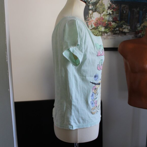 Brooks & Dunn Juniors XS Crop Top Shirt - Mint Green - Country Band Music - NWT - Picture 4 of 7